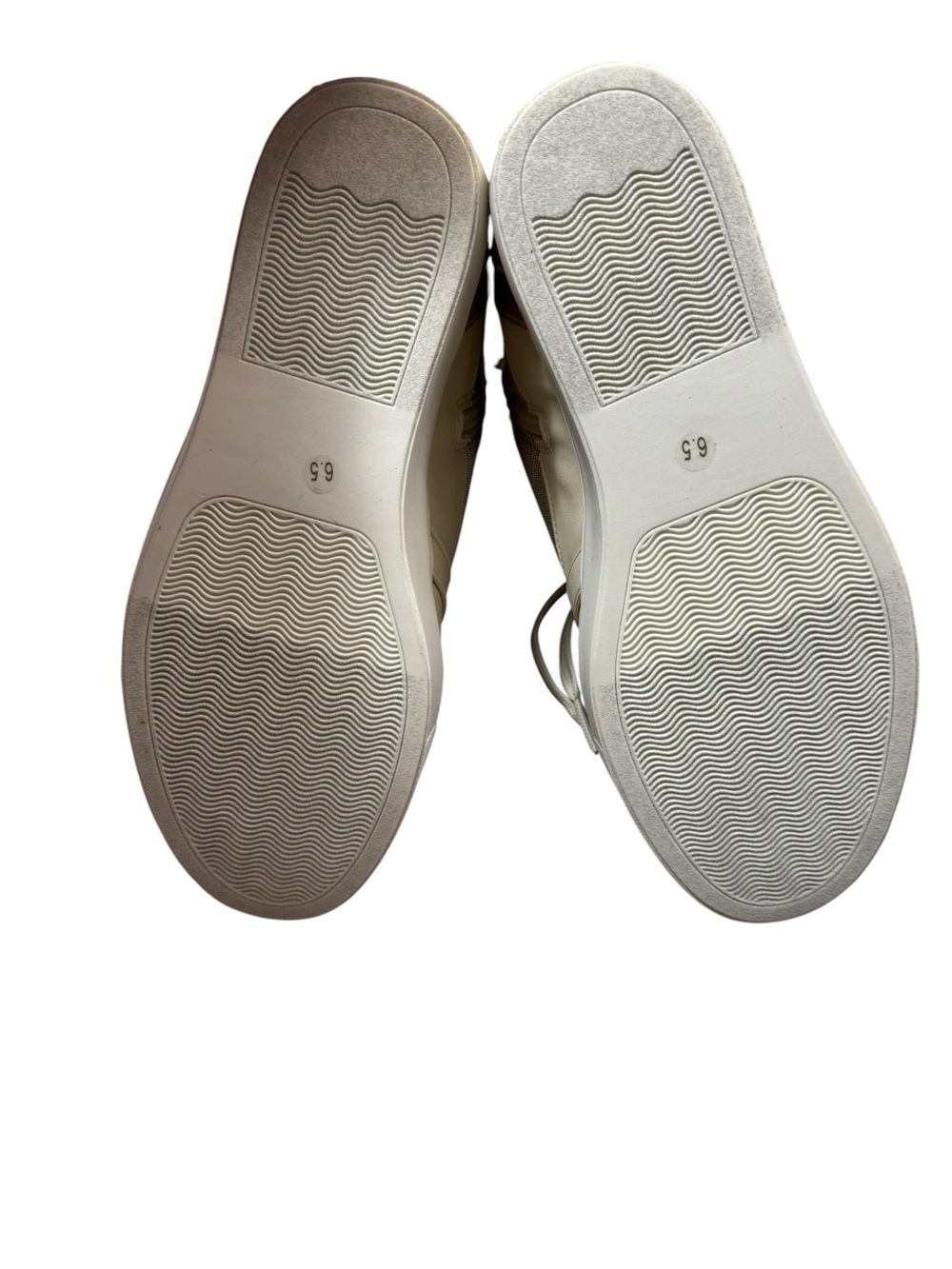 New BCBGeneration Jansy High-Top Wedge Sneakers In Bianca/Platino Size 6.5 - Picture 6 of 8